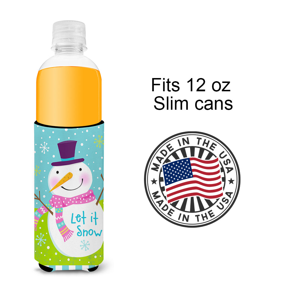 Christmas Snowman Let it Snow  Ultra Beverage Insulators for slim cans VHA3017MUK  the-store.com.