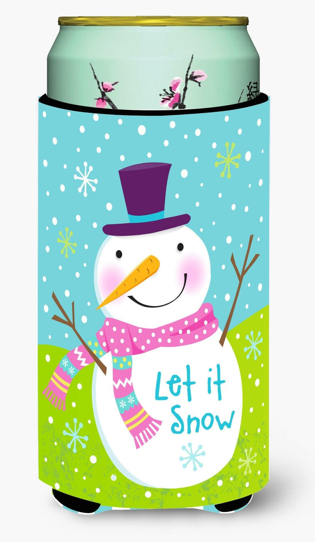 Christmas Snowman Let it Snow Tall Boy Beverage Insulator Hugger VHA3017TBC by Caroline&#39;s Treasures