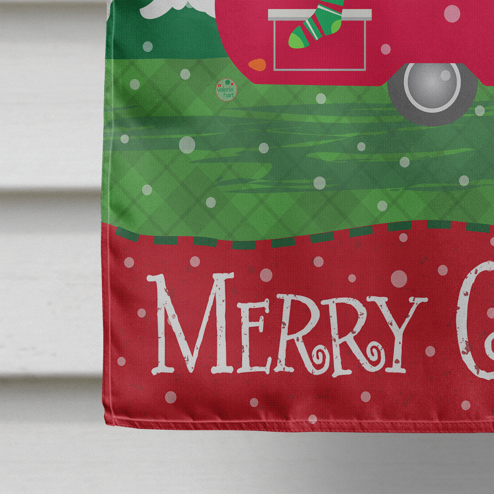 Christmas Vintage Glamping Trailer Flag Canvas House Size VHA3018CHF  the-store.com.