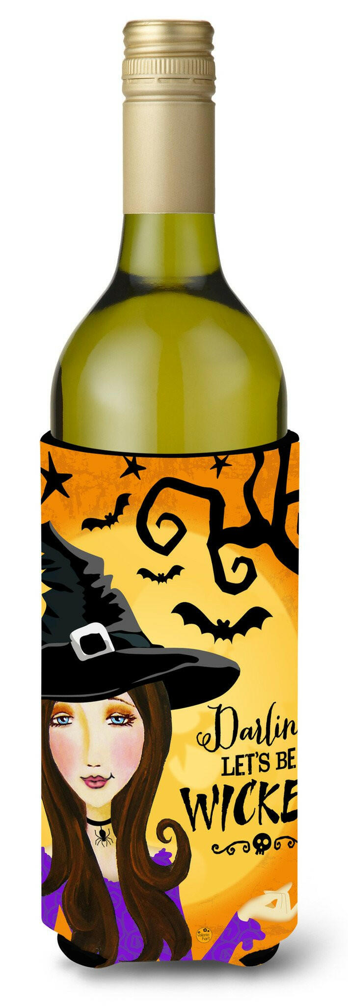 Halloween Wicked Witch Wine Bottle Beverge Insulator Hugger VHA3019LITERK by Caroline's Treasures