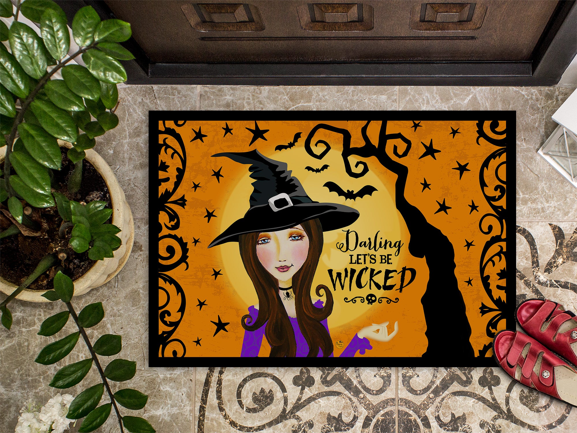 Halloween Wicked Witch Indoor or Outdoor Mat 18x27 VHA3019MAT - the-store.com