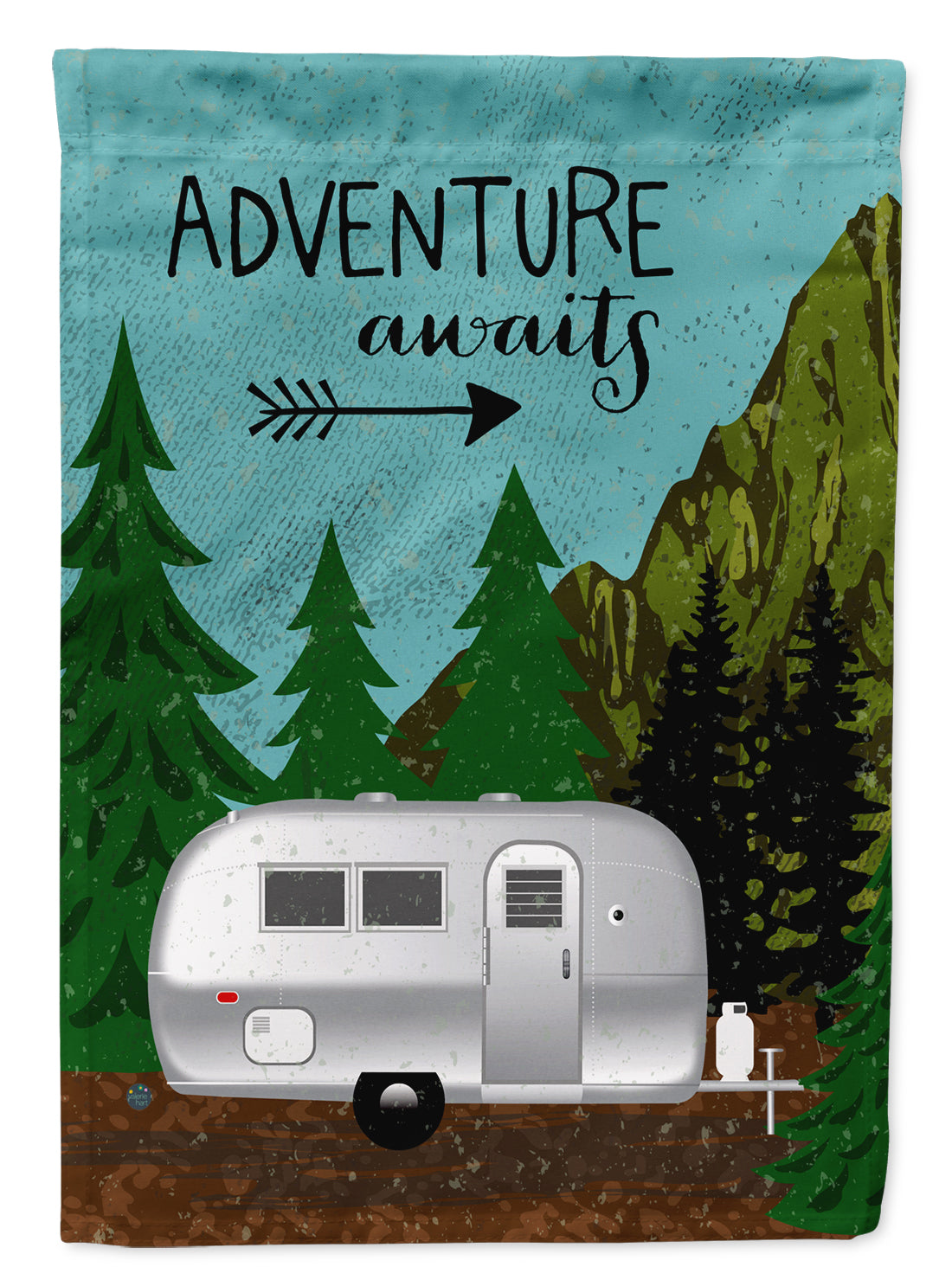 Airstream Camper Adventure Awaits Flag Canvas House Size VHA3022CHF  the-store.com.