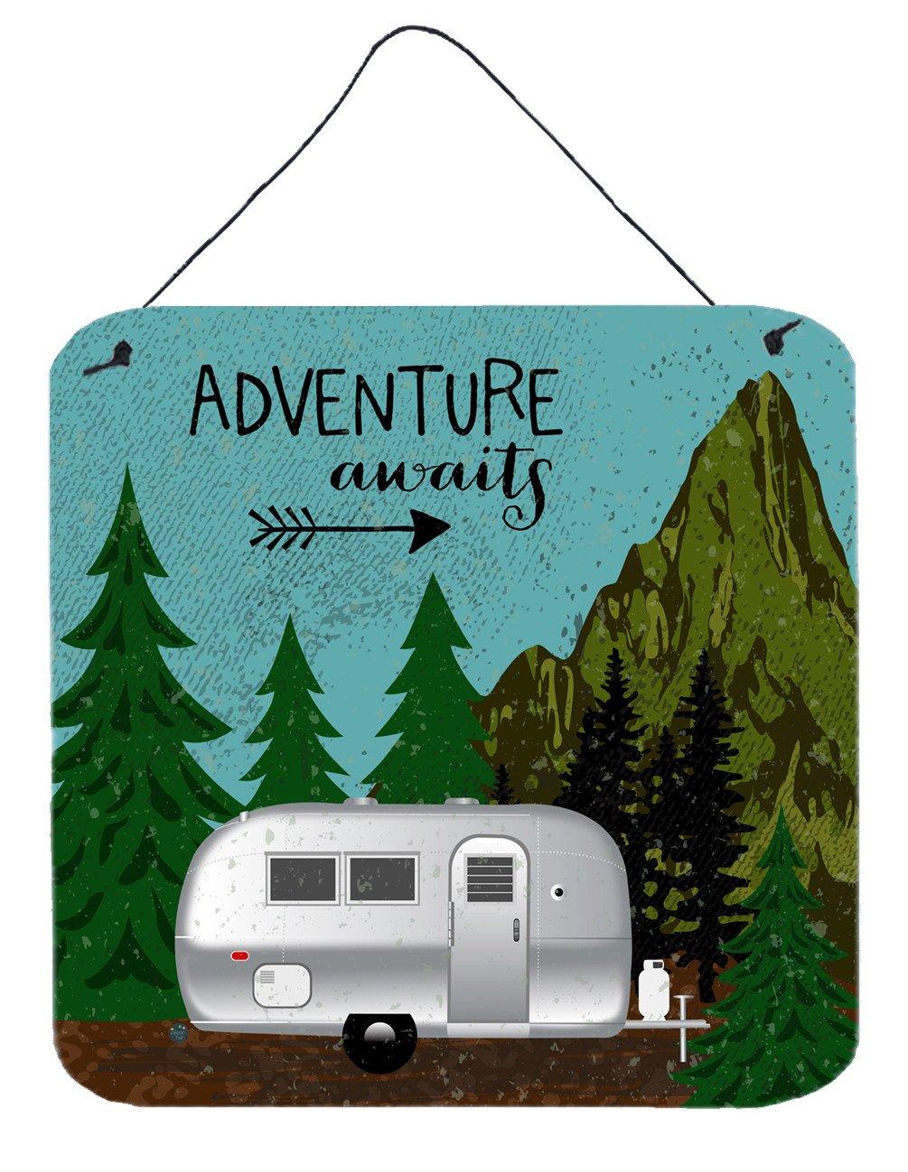 Airstream Camper Adventure Awaits Wall or Door Hanging Prints VHA3022DS66 by Caroline&#39;s Treasures