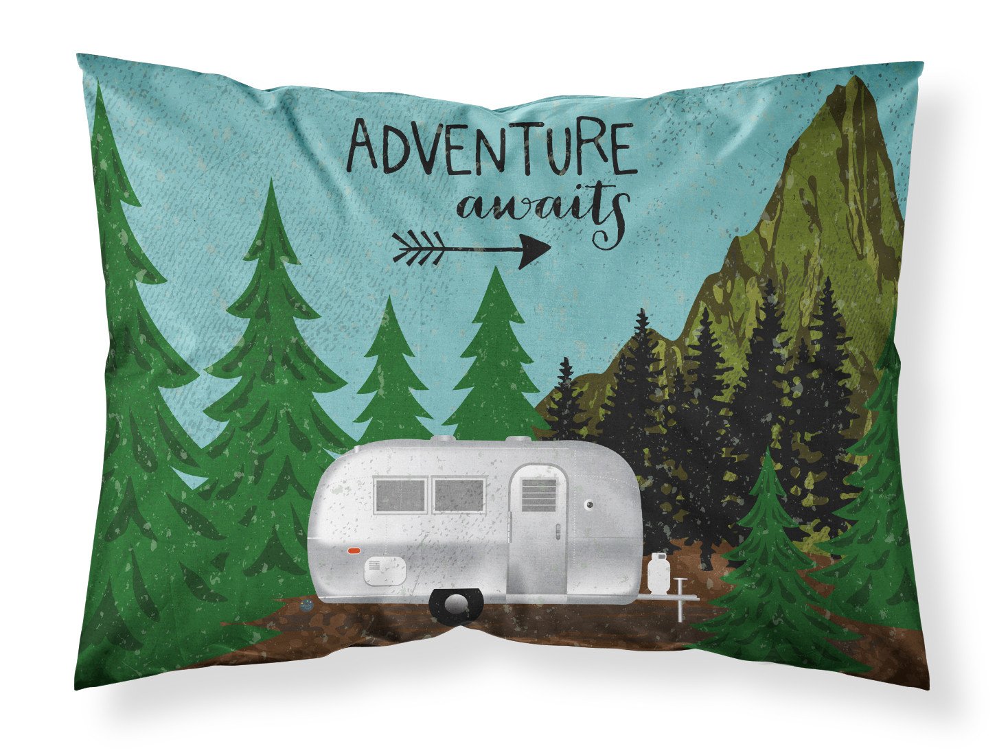 Airstream Camper Adventure Awaits Fabric Standard Pillowcase VHA3022PILLOWCASE by Caroline's Treasures