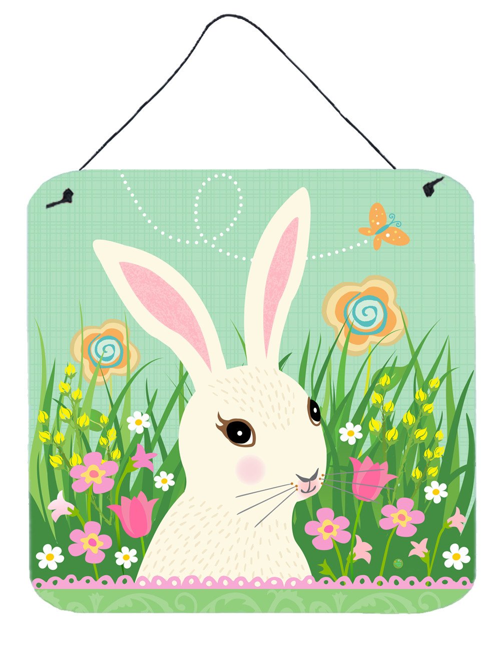 Easter Bunny Rabbit Wall or Door Hanging Prints VHA3023DS66 by Caroline's Treasures