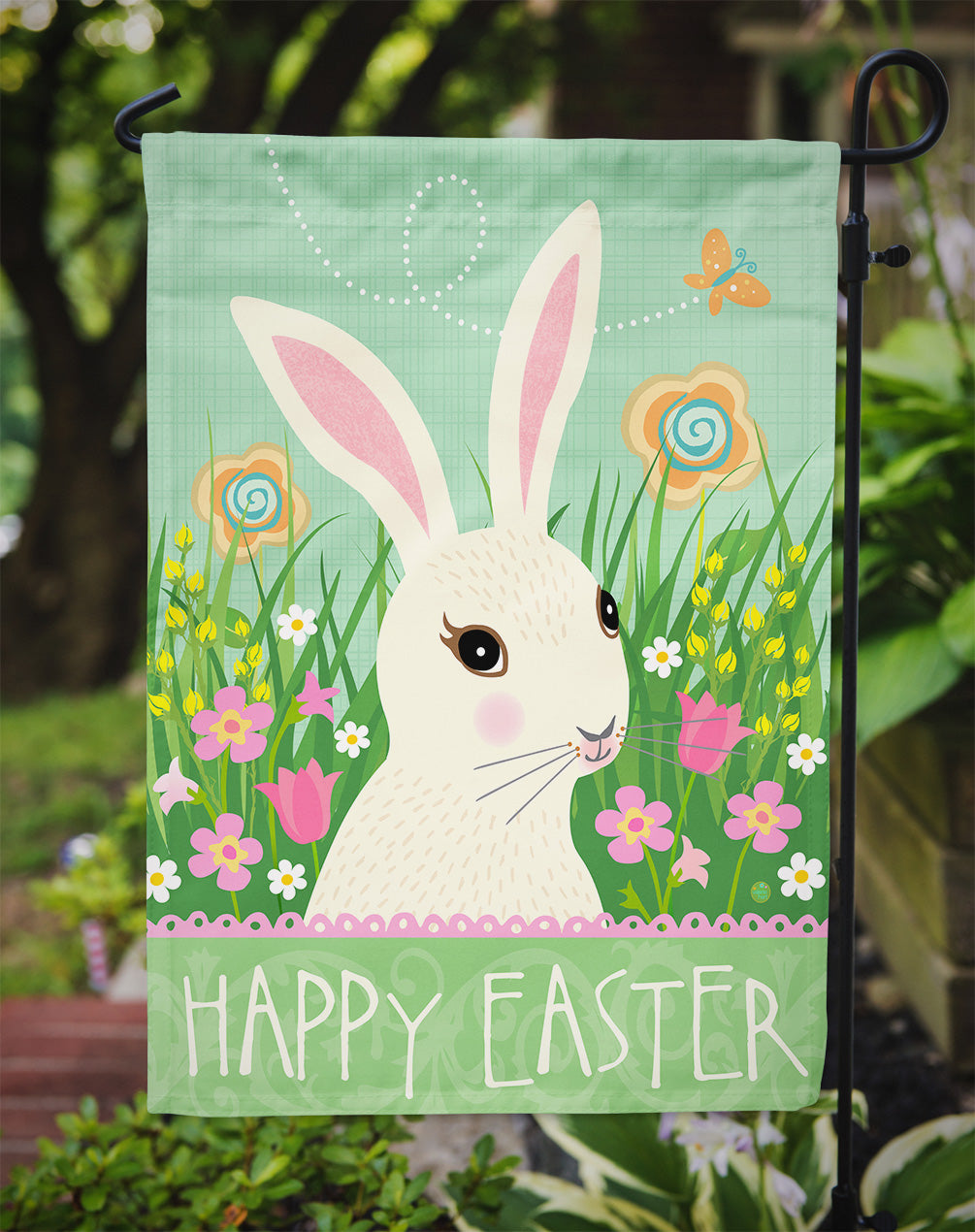 Easter Bunny Rabbit Flag Garden Size VHA3023GF