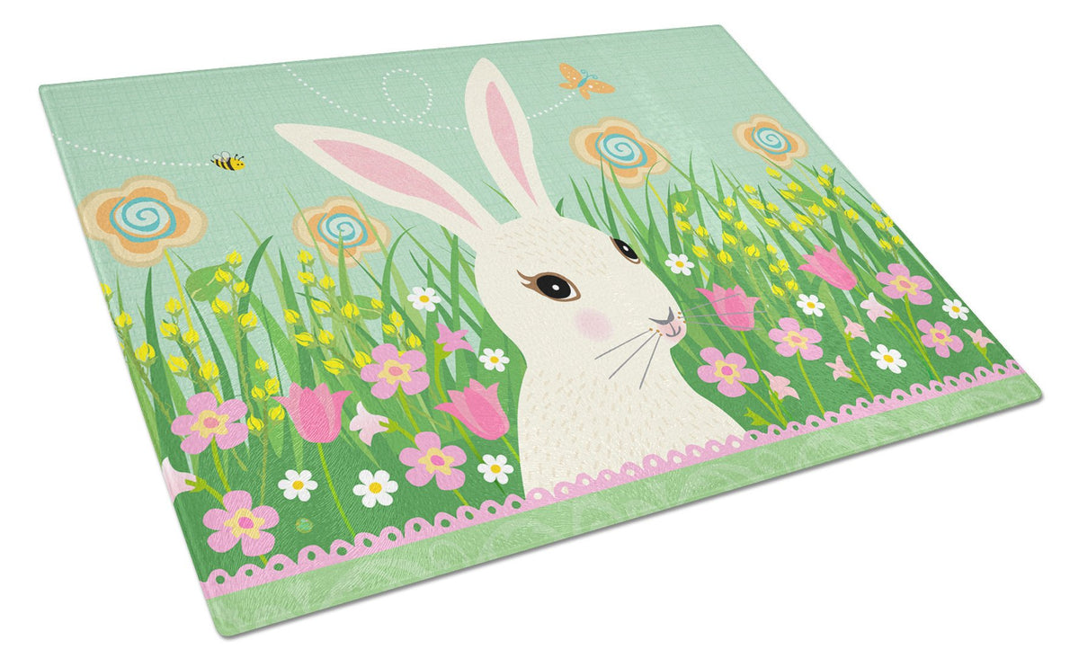 Easter Bunny Rabbit Glass Cutting Board Large VHA3023LCB by Caroline&#39;s Treasures