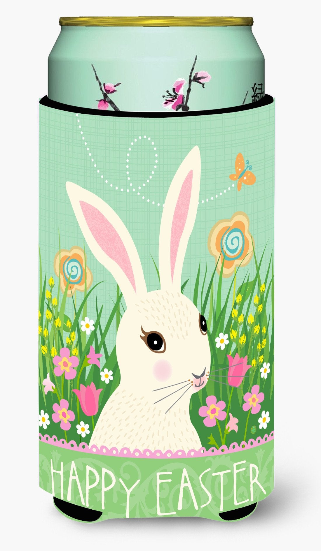 Easter Bunny Rabbit Tall Boy Beverage Insulator Hugger VHA3023TBC by Caroline&#39;s Treasures