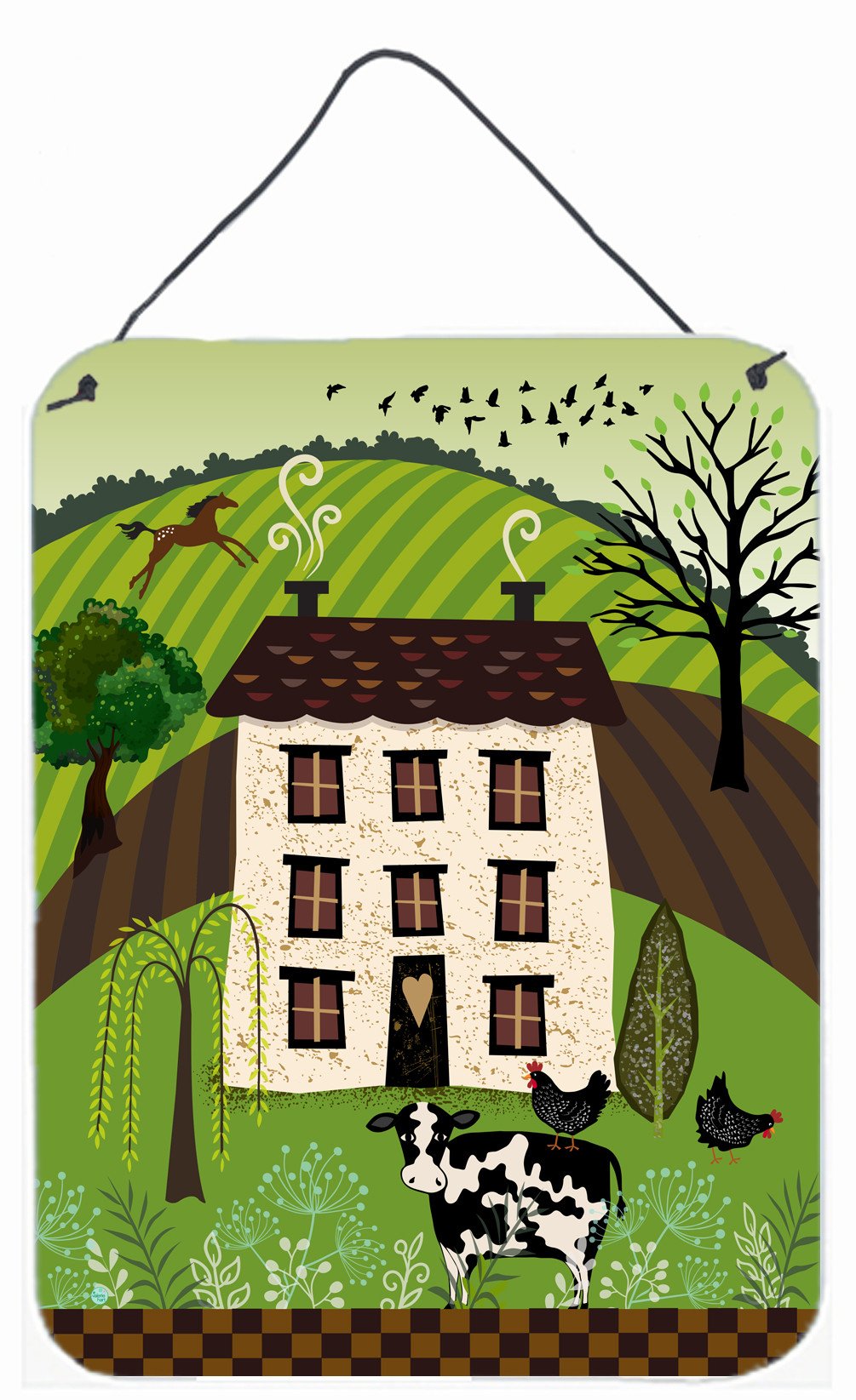 Folk Art Country House Wall or Door Hanging Prints VHA3024DS1216 by Caroline's Treasures