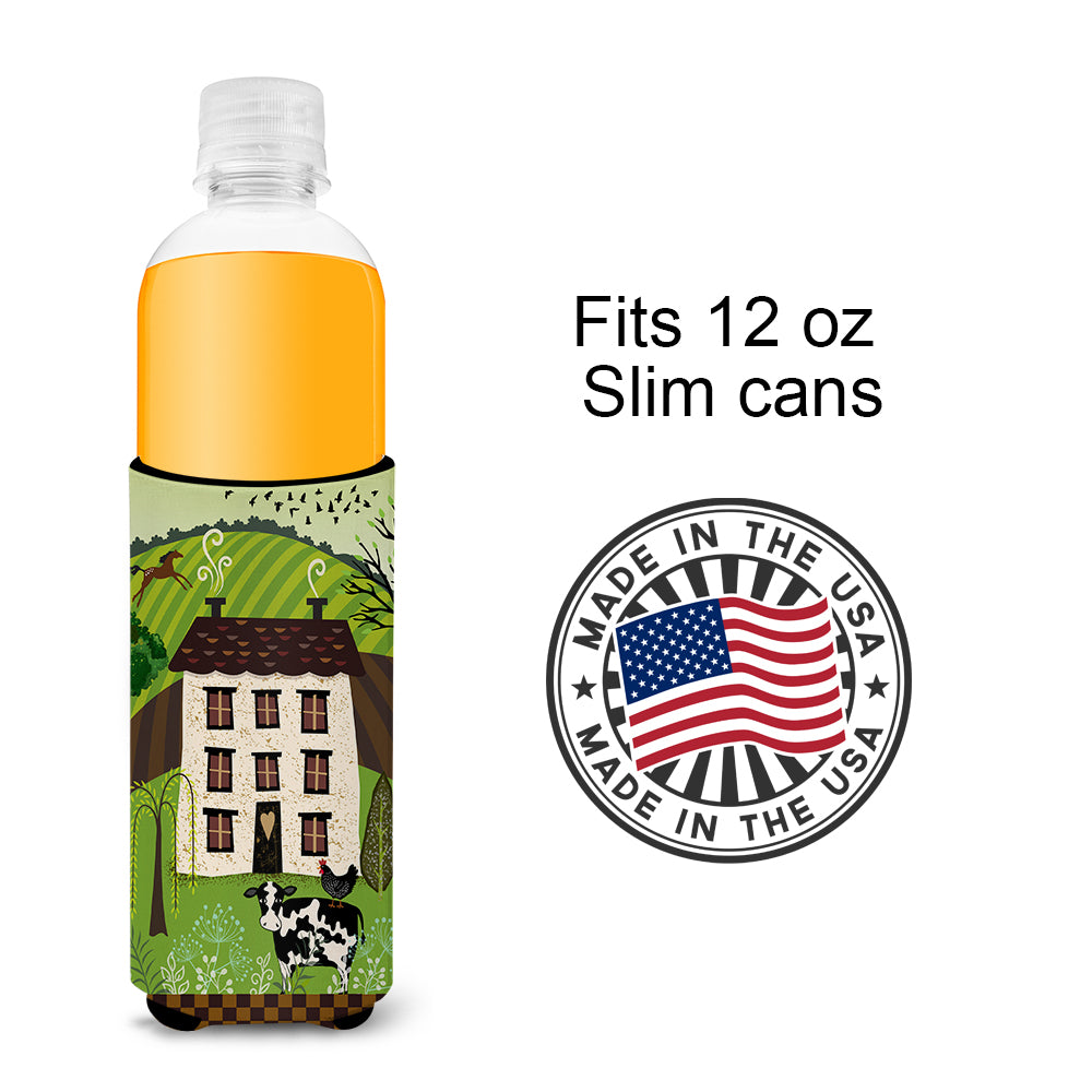 Folk Art Country House  Ultra Hugger for slim cans VHA3024MUK