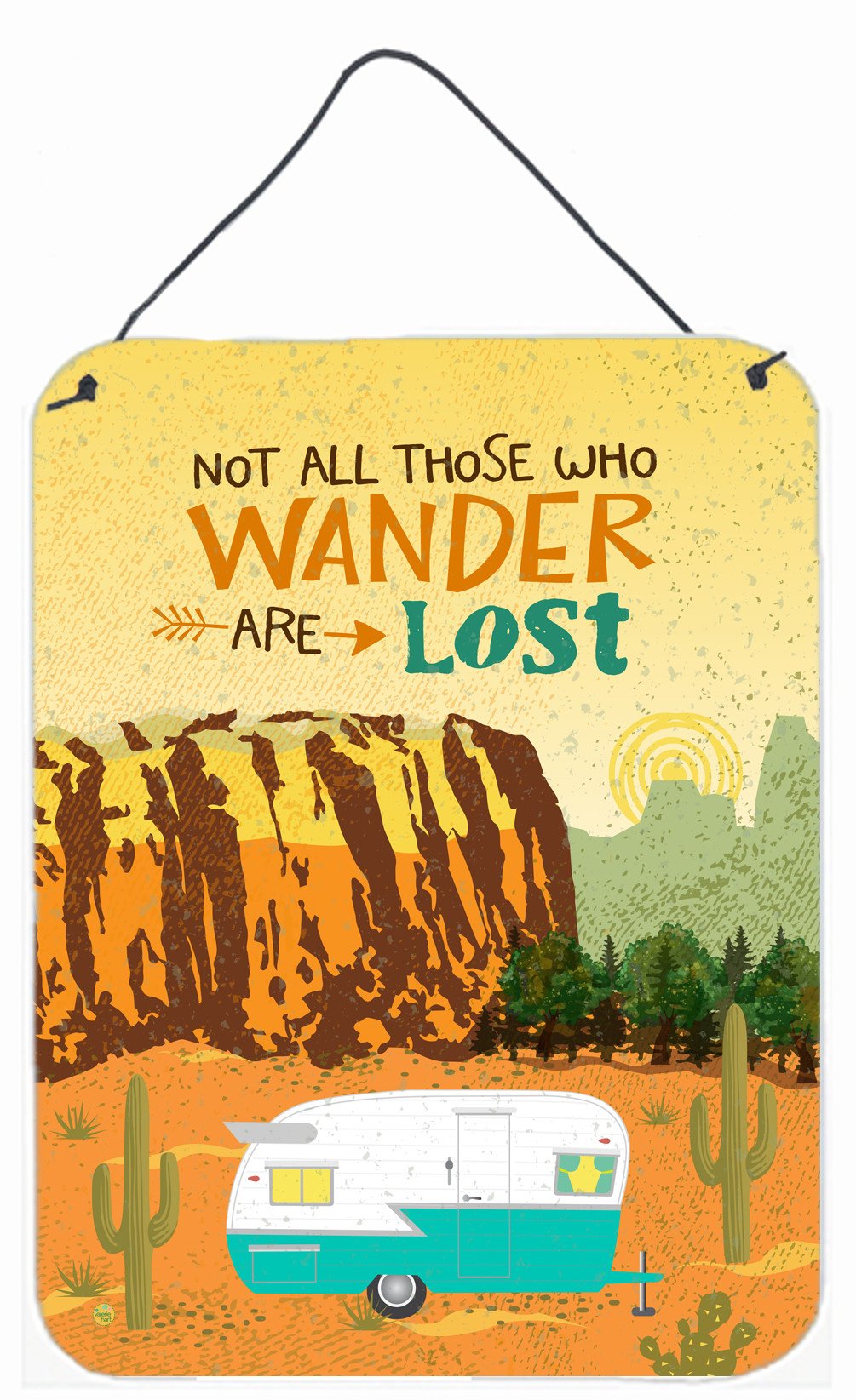 Retro Camper Camping Wander Wall or Door Hanging Prints VHA3025DS1216 by Caroline&#39;s Treasures