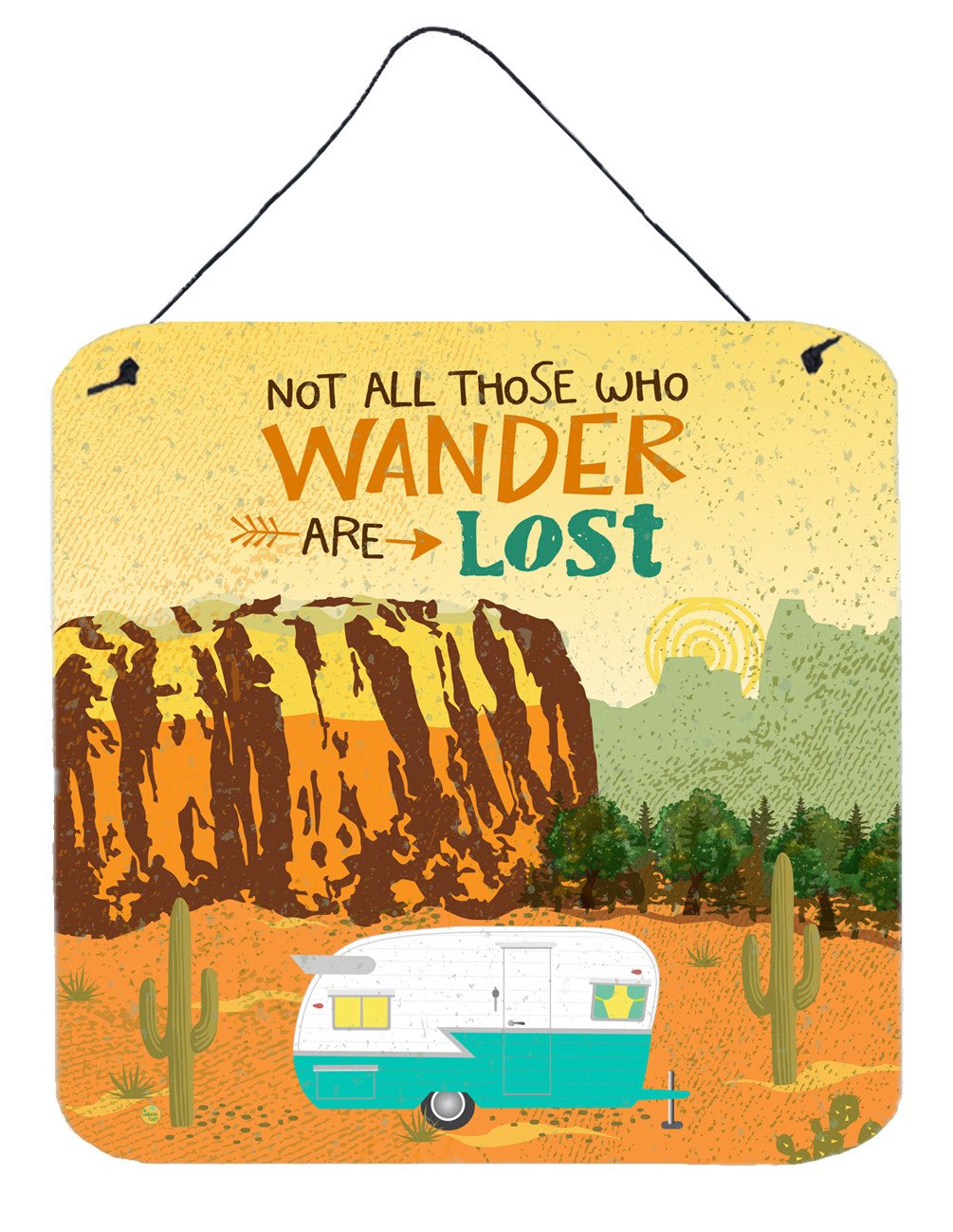 Retro Camper Camping Wander Wall or Door Hanging Prints VHA3025DS66 by Caroline&#39;s Treasures