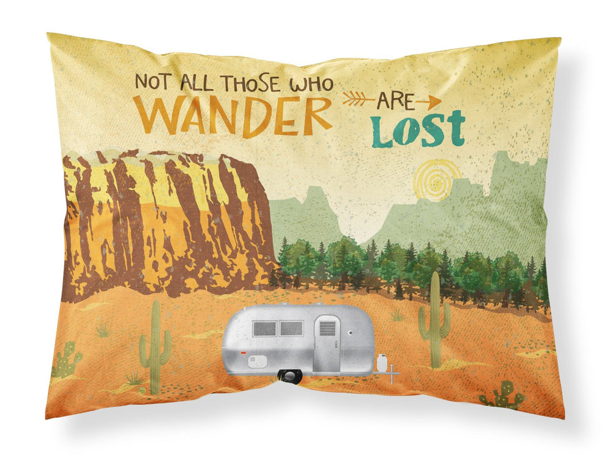 Airstream Camper Camping Wander Fabric Standard Pillowcase VHA3026PILLOWCASE by Caroline&#39;s Treasures