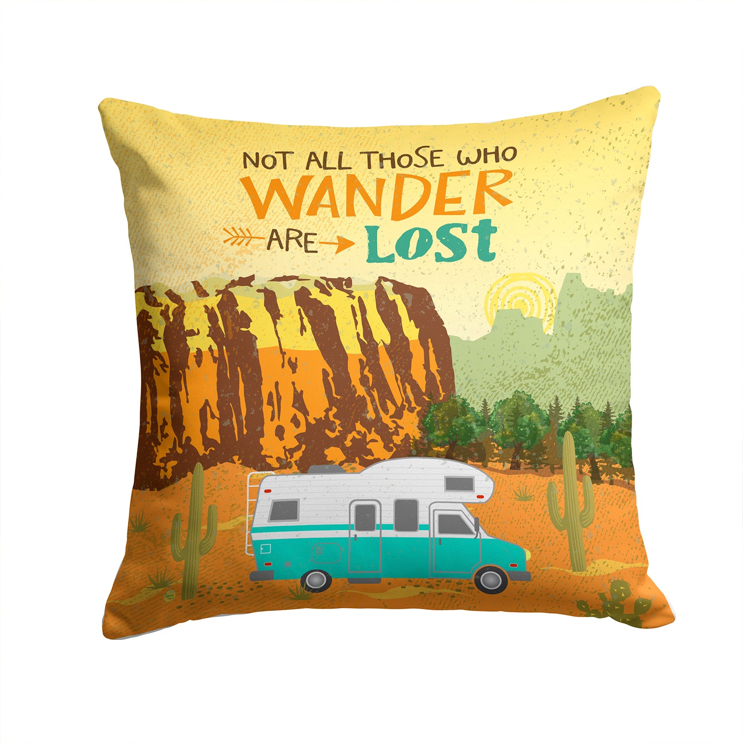 RV Camper Camping Wander Fabric Decorative Pillow VHA3027PW1414 - the-store.com