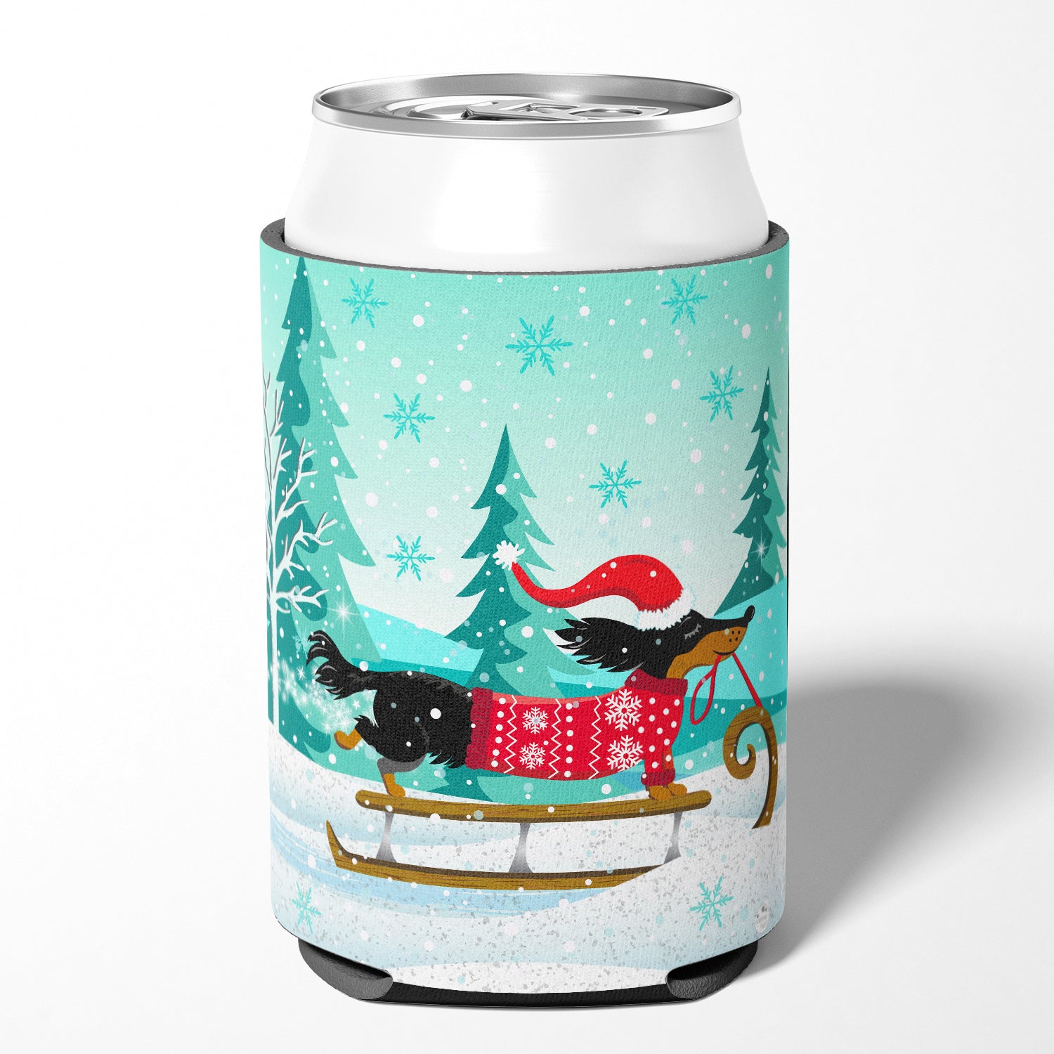 Merry Christmas Dachshund Can or Bottle Hugger VHA3030CC