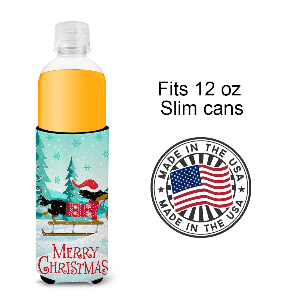 Merry Christmas Dachshund  Ultra Hugger for slim cans VHA3030MUK