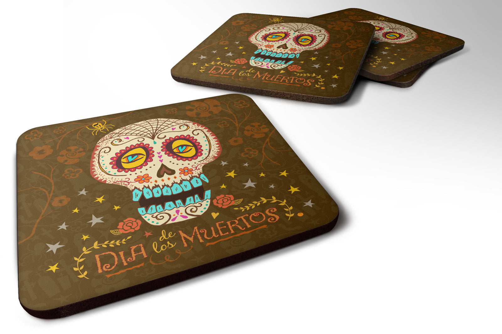 Day of the Dead Foam Coaster Set of 4 VHA3031FC - the-store.com