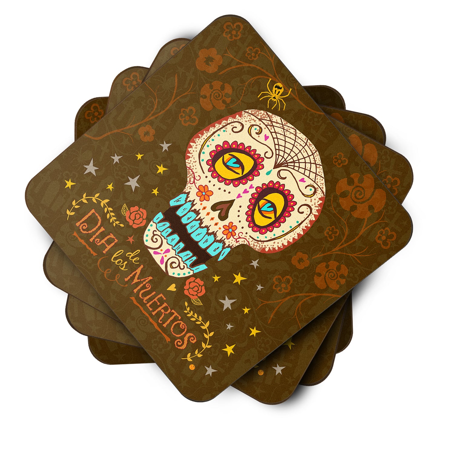 Day of the Dead Foam Coaster Set of 4 VHA3031FC - the-store.com