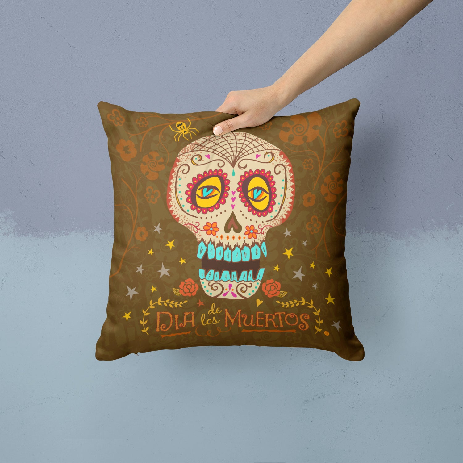 Day of the Dead Fabric Decorative Pillow VHA3031PW1414 - the-store.com