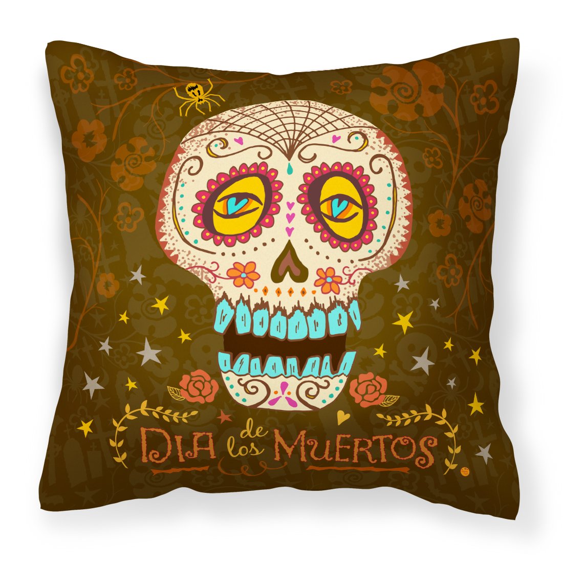 Day of the Dead Fabric Decorative Pillow VHA3031PW1818 by Caroline&#39;s Treasures