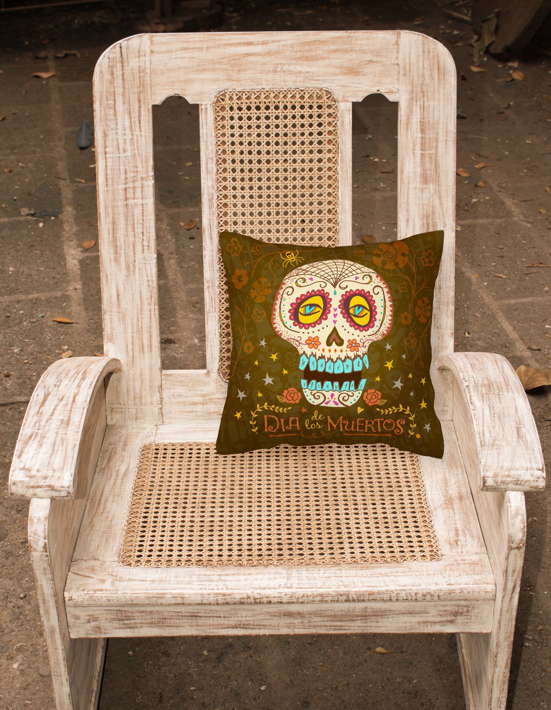 Day of the Dead Fabric Decorative Pillow VHA3031PW1818 by Caroline's Treasures