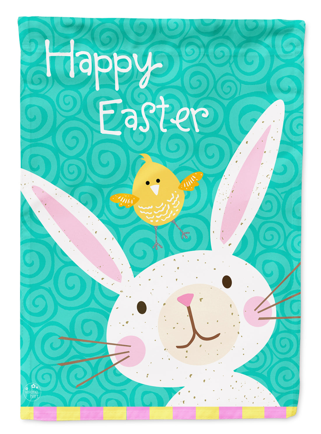Happy Easter Rabbit Flag Canvas House Size VHA3032CHF