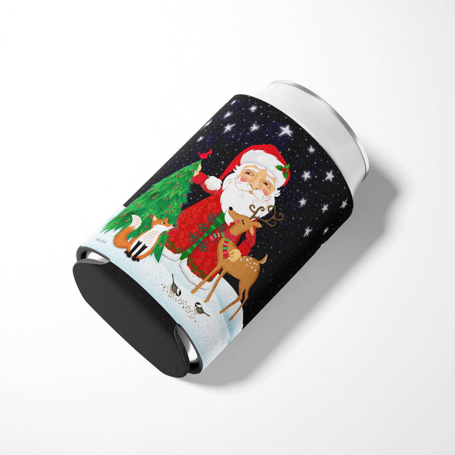 Santa Claus Christmas Can or Bottle Hugger VHA3033CC