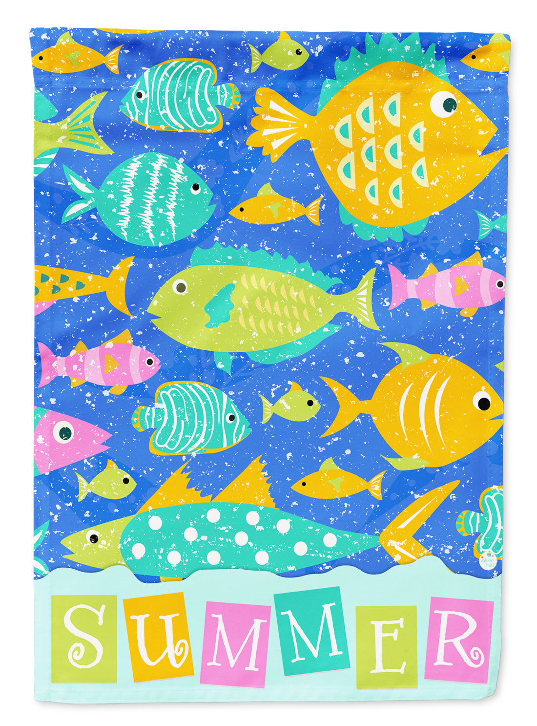 Little Colorful Fishes Flag Canvas House Size VHA3034CHF  the-store.com.