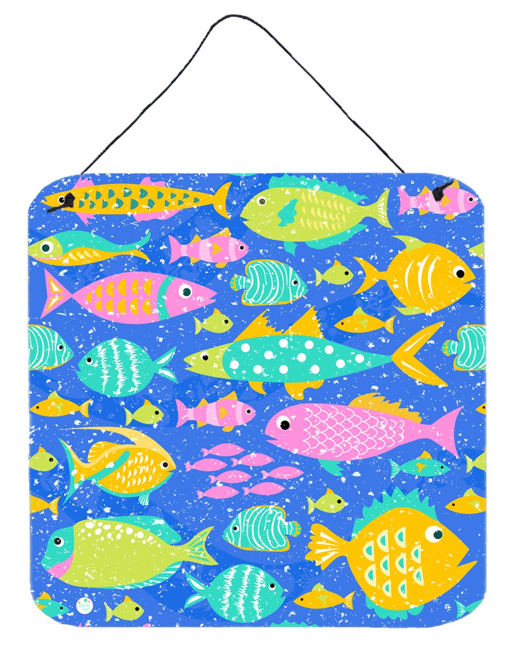 Little Colorful Fishes Wall or Door Hanging Prints VHA3034DS66 by Caroline's Treasures