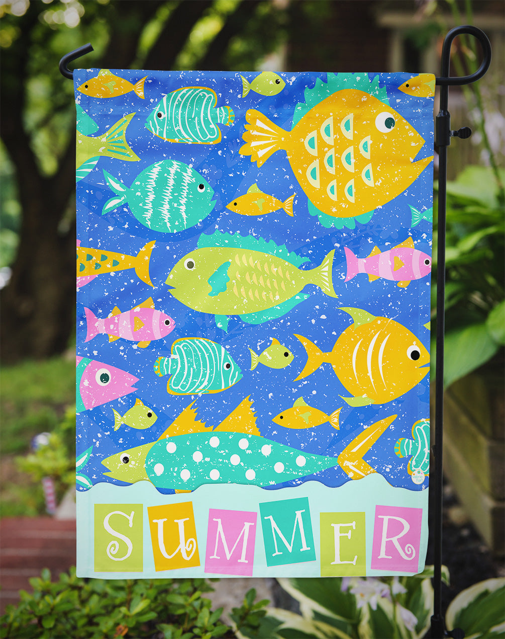 Little Colorful Fishes Flag Garden Size VHA3034GF  the-store.com.