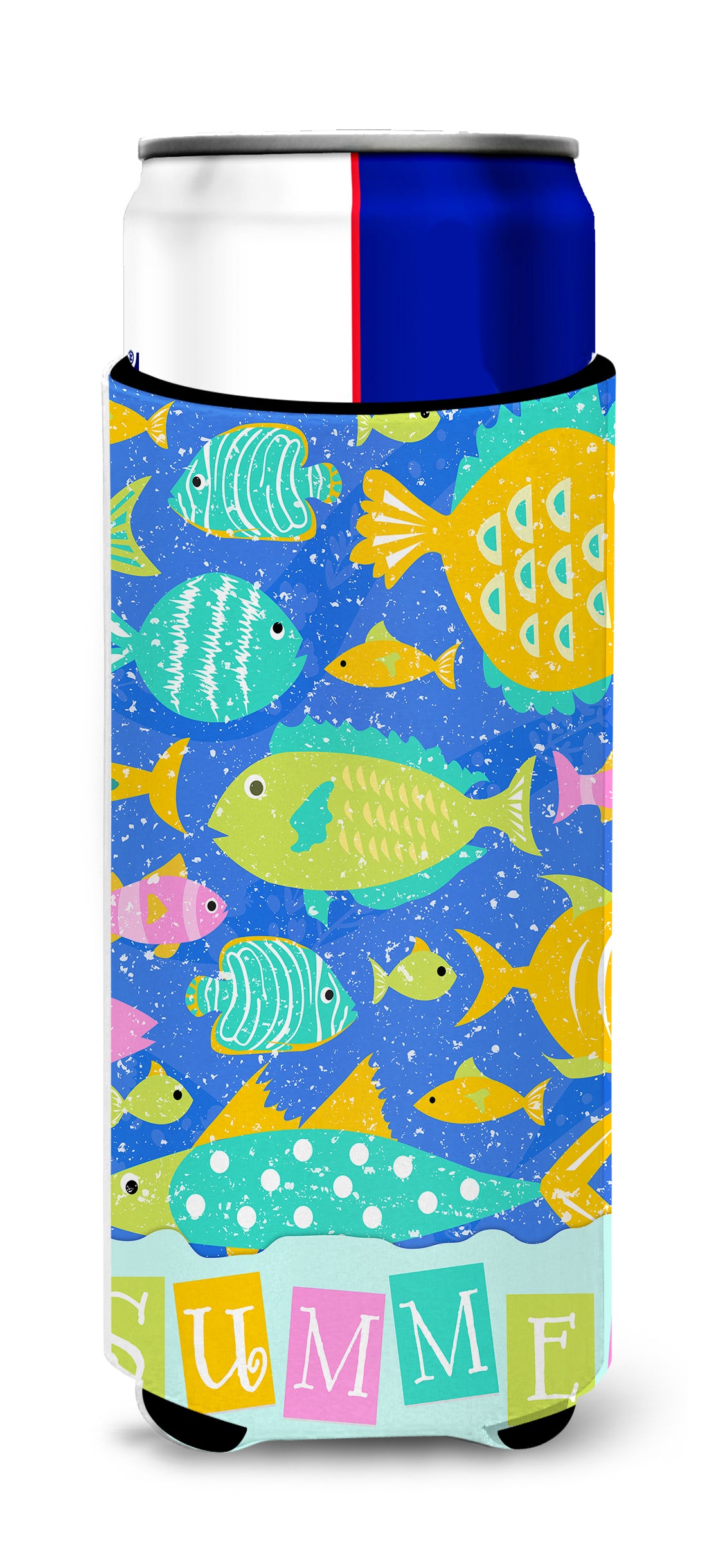 Little Colorful Fishes  Ultra Hugger for slim cans VHA3034MUK  the-store.com.