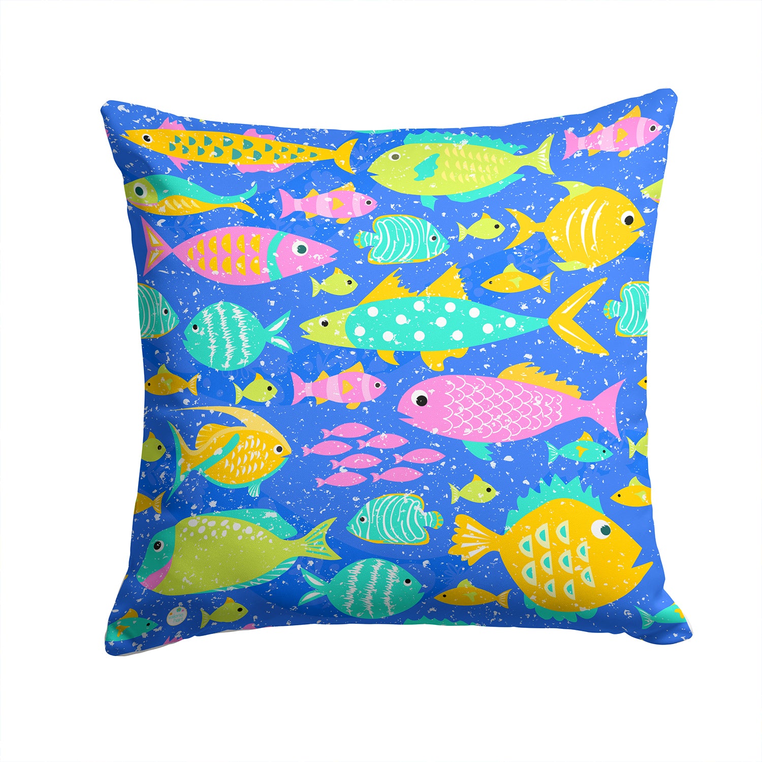 Little Colorful Fishes Fabric Decorative Pillow VHA3034PW1414 - the-store.com