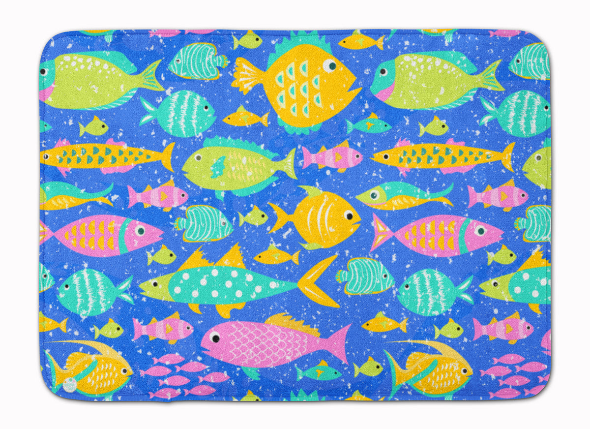 Little Colorful Fishes Machine Washable Memory Foam Mat VHA3034RUG - the-store.com