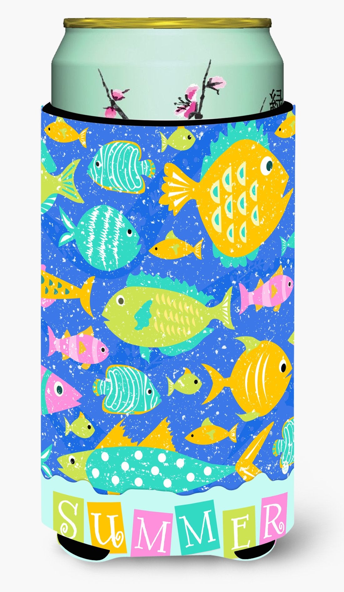 Little Colorful Fishes Tall Boy Beverage Insulator Hugger VHA3034TBC by Caroline's Treasures