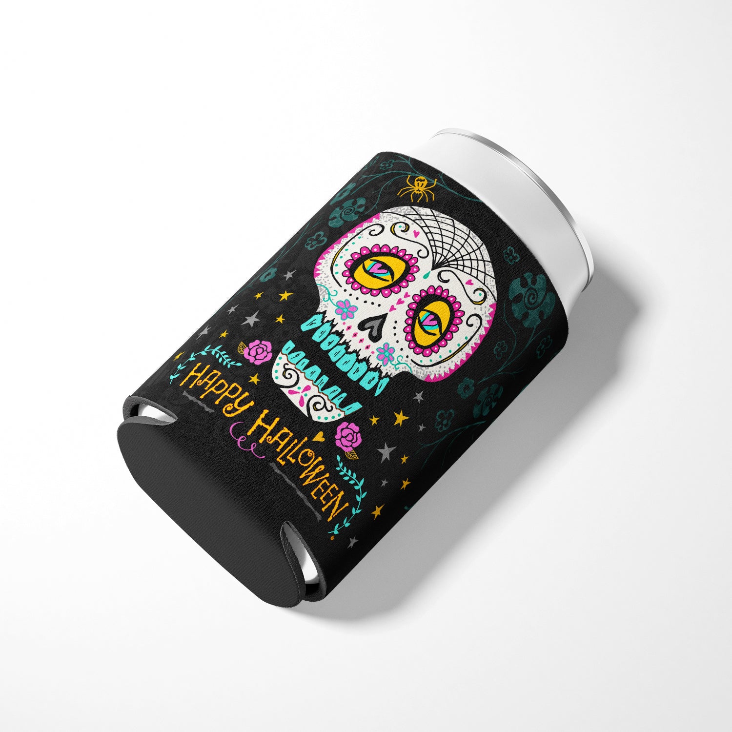 Happy Halloween Day of the Dead Can or Bottle Hugger VHA3035CC
