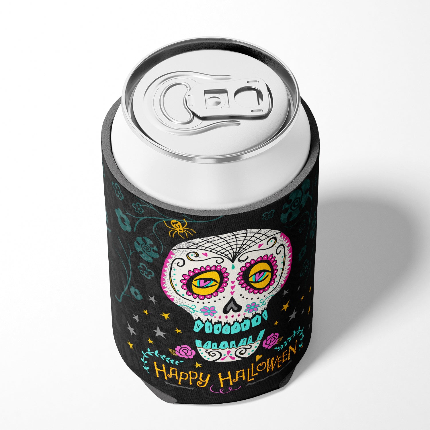 Happy Halloween Day of the Dead Can or Bottle Hugger VHA3035CC