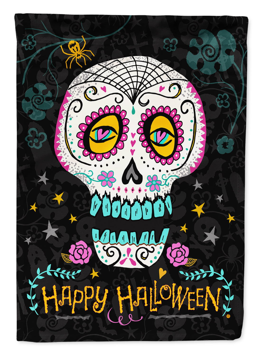 Happy Halloween Day of the Dead Flag Canvas House Size VHA3035CHF