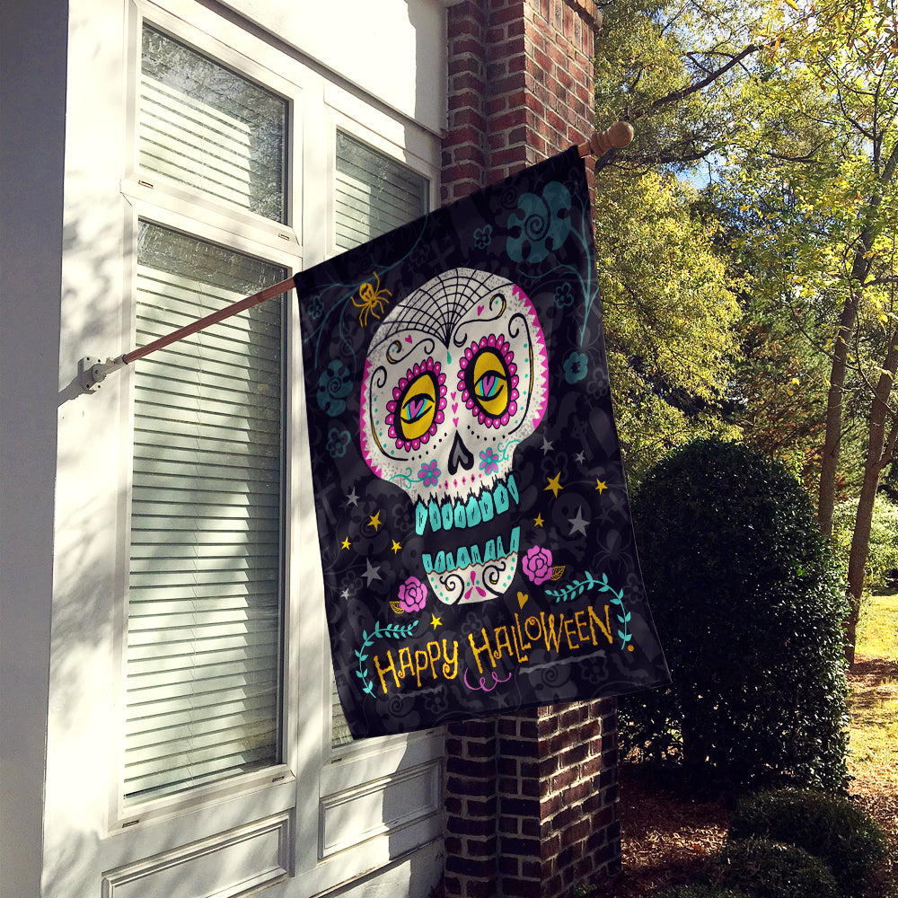 Happy Halloween Day of the Dead Flag Canvas House Size VHA3035CHF