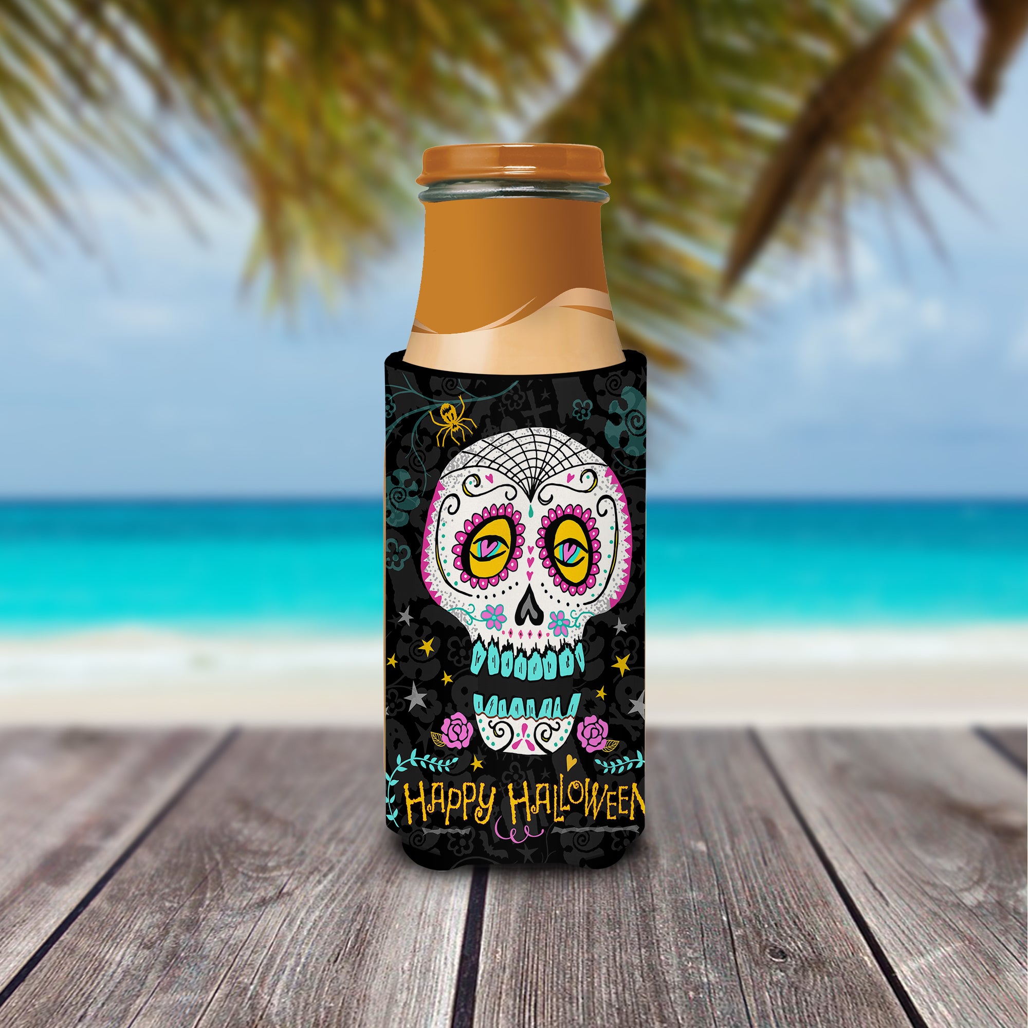 Happy Halloween Day of the Dead  Ultra Hugger for slim cans VHA3035MUK