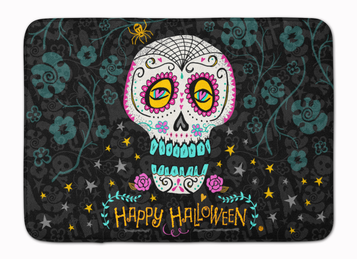 Happy Halloween Day of the Dead Machine Washable Memory Foam Mat VHA3035RUG - the-store.com