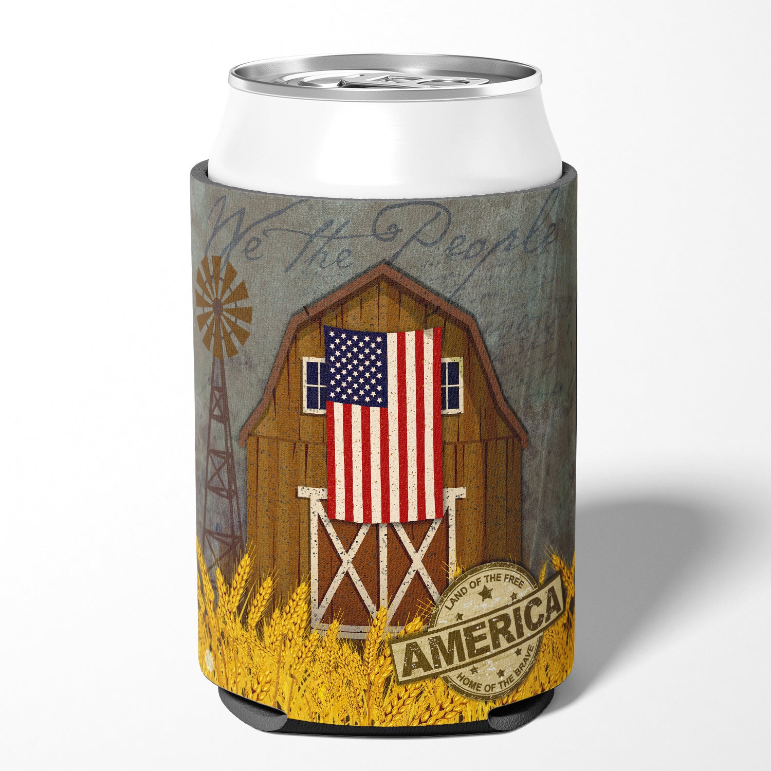 Patriotic Barn Land of America Can or Bottle Hugger VHA3036CC  the-store.com.