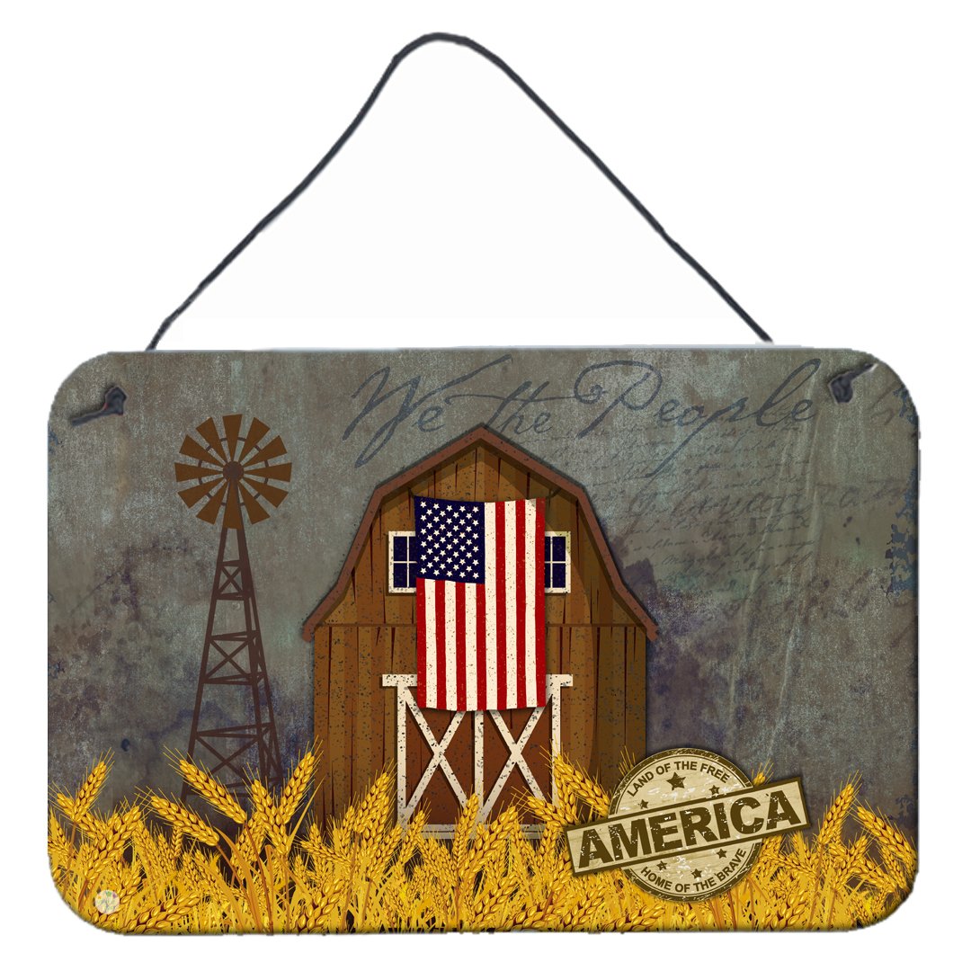 Patriotic Barn Land of America Wall or Door Hanging Prints VHA3036DS812 by Caroline&#39;s Treasures