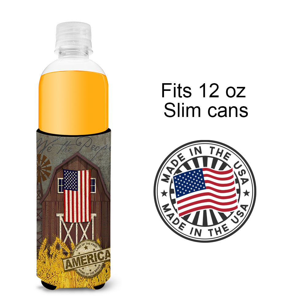 Patriotic Barn Land of America  Ultra Hugger for slim cans VHA3036MUK