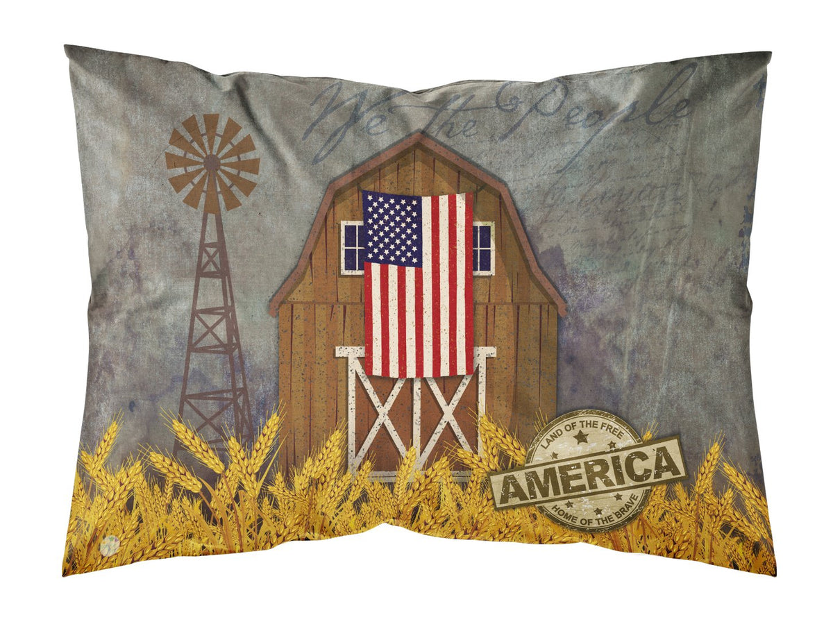 Patriotic Barn Land of America Fabric Standard Pillowcase VHA3036PILLOWCASE by Caroline&#39;s Treasures