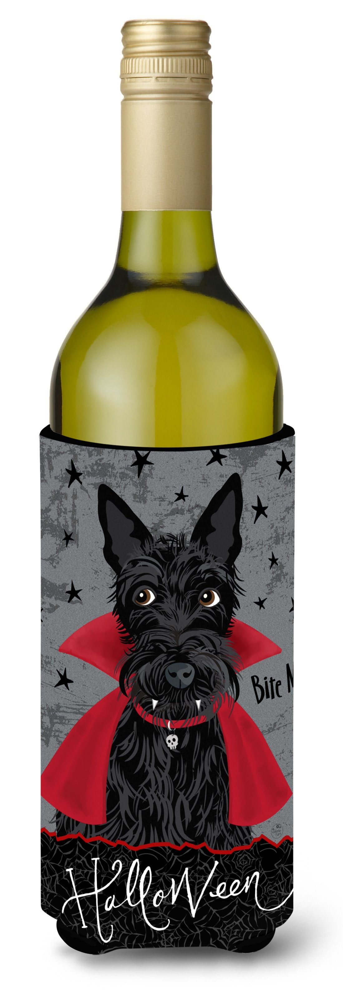 Halloween Vampire Scottie Wine Bottle Beverage Insulator Hugger VHA3037LITERK by Caroline&#39;s Treasures