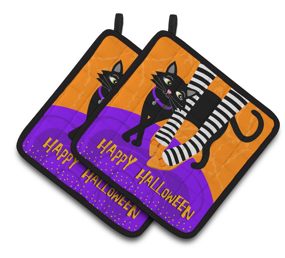 Halloween Witches Feet Pair of Pot Holders VHA3038PTHD by Caroline&#39;s Treasures