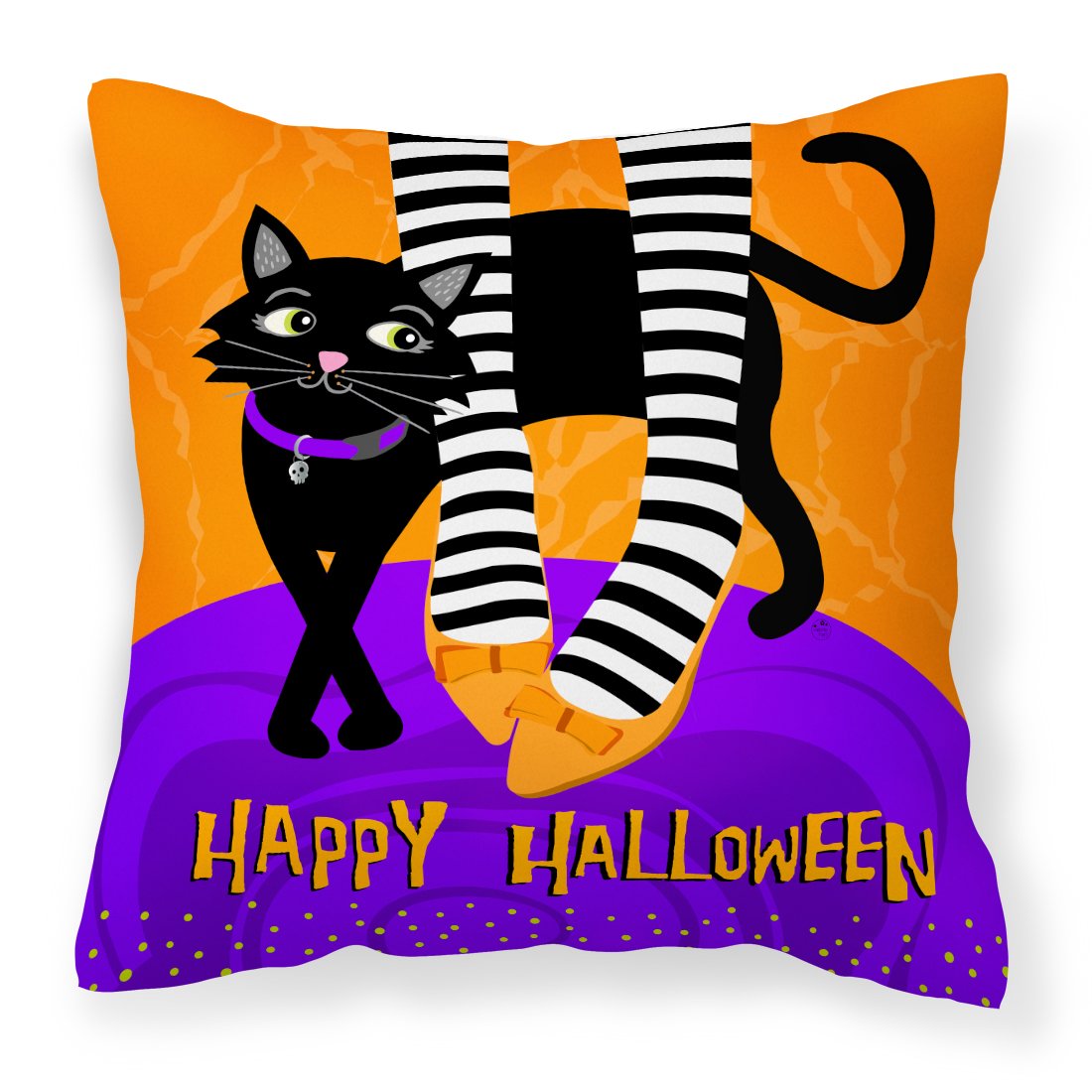 Halloween Witches Feet Fabric Decorative Pillow VHA3038PW1818 by Caroline&#39;s Treasures