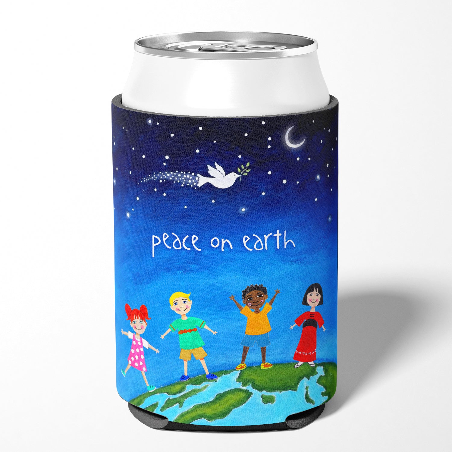 Peace on Earth Can or Bottle Hugger VHA3039CC  the-store.com.