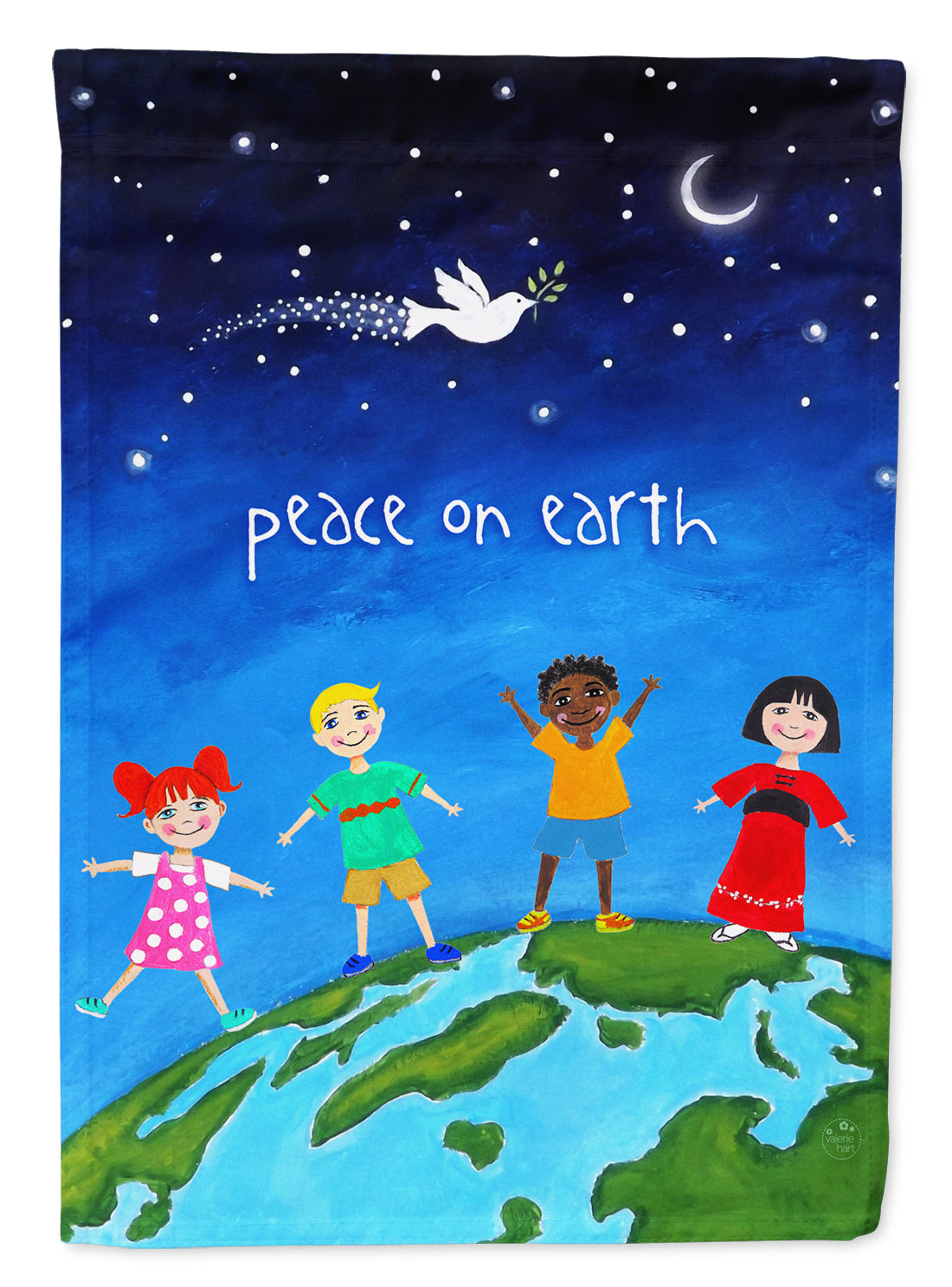 Peace on Earth Flag Canvas House Size VHA3039CHF