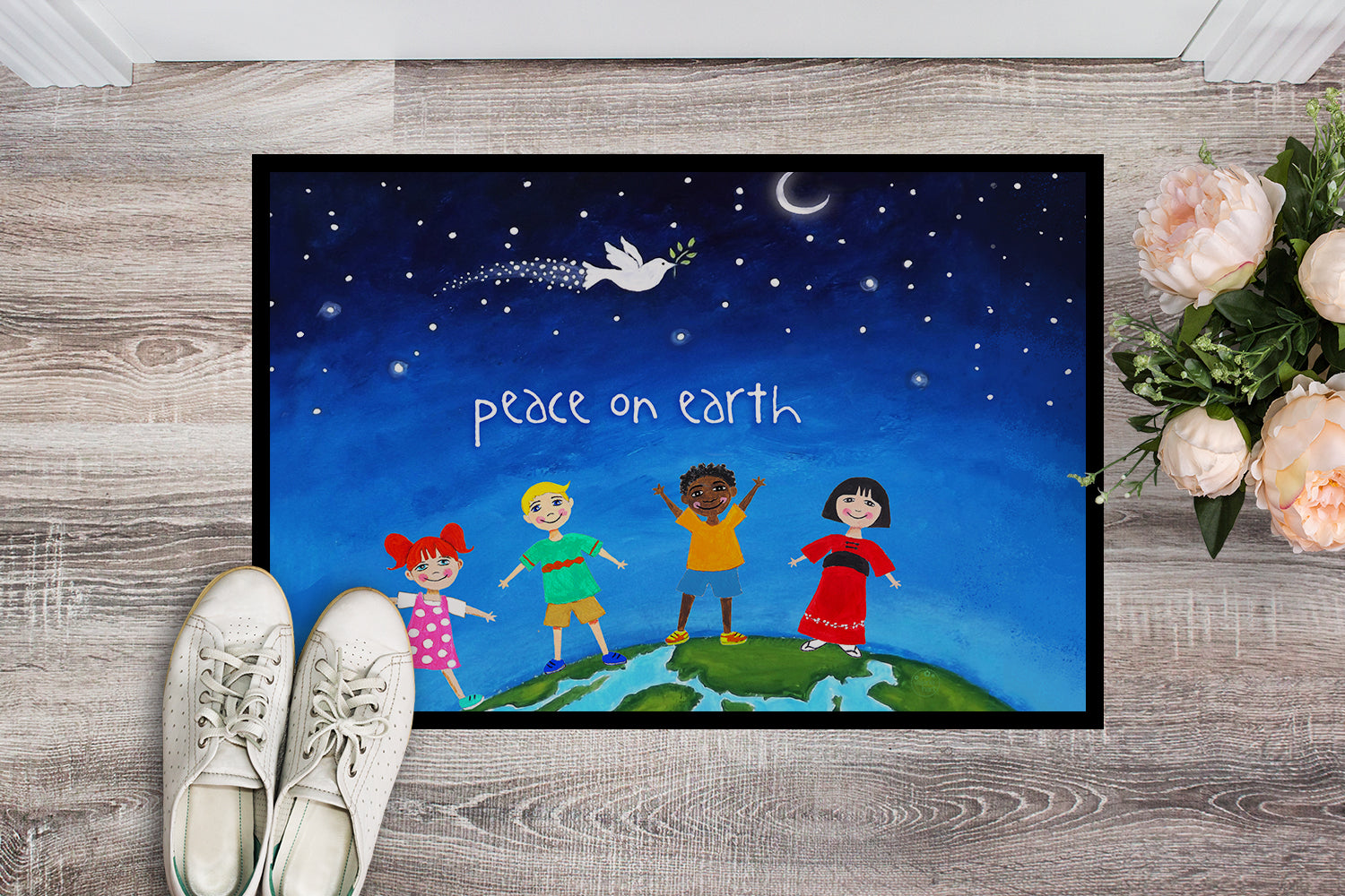 Peace on Earth Indoor or Outdoor Mat 18x27 VHA3039MAT - the-store.com